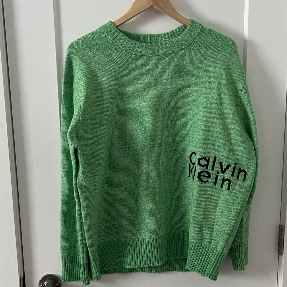 Calvin Klein Vibrant Green Crew Neck Sweater